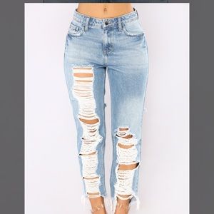 Destroyed Mom Jeans